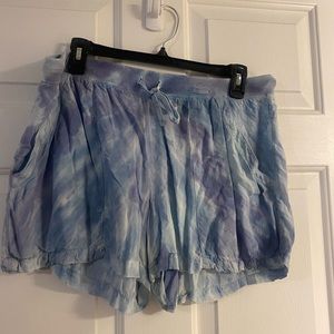 Hard Tail Blue Tie-Dye Women Shorts